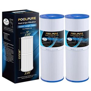 poolpure plfprb50-in spa filter replaces pleatco prb50-in, prb50in, unicel c-4950, filbur fc-2390, jacuzzi j210/j220/j235/j245/j275, guardian 413-212-02, 373045, 5x13 drop in hot tub filter, 2 pack