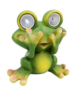 tiblen solar powered frog outdoor led garden light decor (see – no)