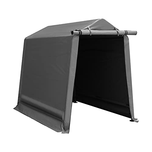 Portable Shed, 6 X 8 ft Storage Shed, Portable Garage Suitable for Storing Motorcycles Bicycles & Garden Tools, Waterproof and UV Protection Carport with Rolled up Zipper Door, Gray