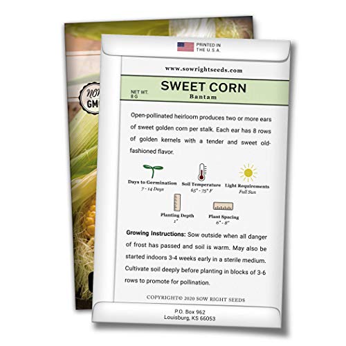 Sow Right Seeds - 3 Sisters Seed Collection for Planting - Packets of Bantam Sweet Corn, Kentucky Wonder Pole Bean, and Waltham Butternut Squash. Non-GMO Heirloom Seeds to Plant Home Vegetable Garden