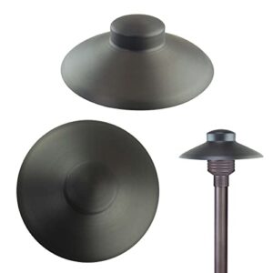 olymstar low voltage landscape path light hat shade 6″, brass outdoor garden yard driveway walkway lawn patio lights,compatible with most brands’ pathway light post (hat only 1 pack) (6 inch hat)