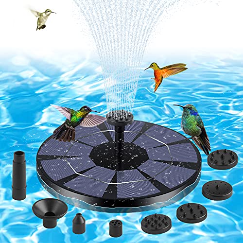 3W Solar Fountain Water Pump for Bird Bath,Portable Submersible Free Standing Solar Outdoor Submersible Fountain Water Pumps Kit for Bird Bath Small Pond and Patio Garden Decoration