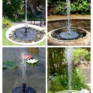 3W Solar Fountain Water Pump for Bird Bath,Portable Submersible Free Standing Solar Outdoor Submersible Fountain Water Pumps Kit for Bird Bath Small Pond and Patio Garden Decoration