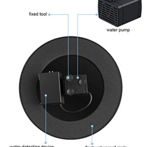 3W Solar Fountain Water Pump for Bird Bath,Portable Submersible Free Standing Solar Outdoor Submersible Fountain Water Pumps Kit for Bird Bath Small Pond and Patio Garden Decoration