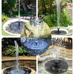 3W Solar Fountain Water Pump for Bird Bath,Portable Submersible Free Standing Solar Outdoor Submersible Fountain Water Pumps Kit for Bird Bath Small Pond and Patio Garden Decoration