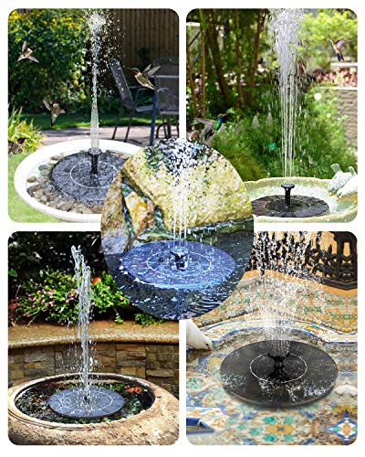 3W Solar Fountain Water Pump for Bird Bath,Portable Submersible Free Standing Solar Outdoor Submersible Fountain Water Pumps Kit for Bird Bath Small Pond and Patio Garden Decoration