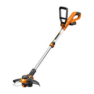 worx wg162 20v power share 12″ cordless string trimmer & lawn edger (battery & charger included)