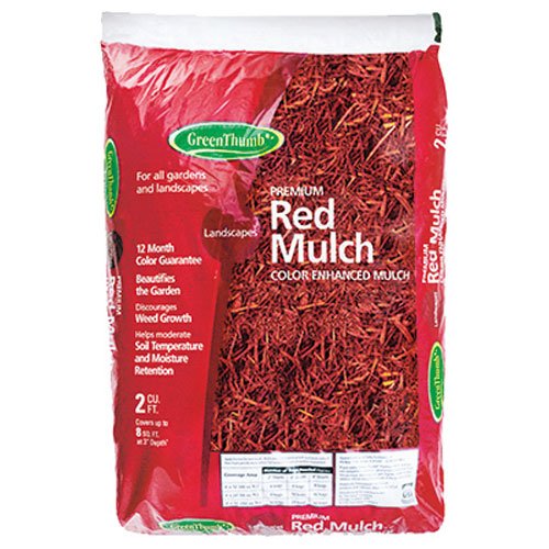 OLDCASTLE LAWN & GARDEN 123458 Green Thumb Mulch, 2 cu. ft, Red