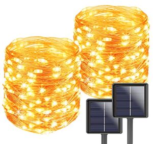 2-pack solar string lights outdoor, 480 led total & 170 ft ultra long starbright solar light with 1200mah battery, solar tree lights for garden patio yard outdoor christmas decoration