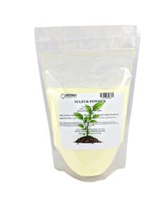 greenway biotech organic sulfur powder fertilizer for plants- required to lower ph & increased sulfur deficiencies- essential nutrients for plant growth with macronutrients – 1 pound
