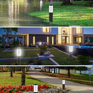 Carpdiem Solar Garden Lights, 2 Pack 1200mAh Battery Solar Outdoor Lights Waterproof,Landscape Lighting,Solar Pathway Lights Outdoor for Yard,Path,Driveway,Walkway,Cold White