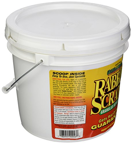 Enviro Pro 11006 Rabbit Scram Repellent Granular White Pail, 6 Pounds