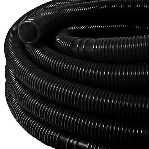 ECYC 6.3m Black Pool Hose Filter Pump Diversion Hose Swimming Pool Pumping Water Pipe Filter Tube Fish Pond Drainage Garden Watering Connection Pipe Anti-UV, Chlorine-Resistant