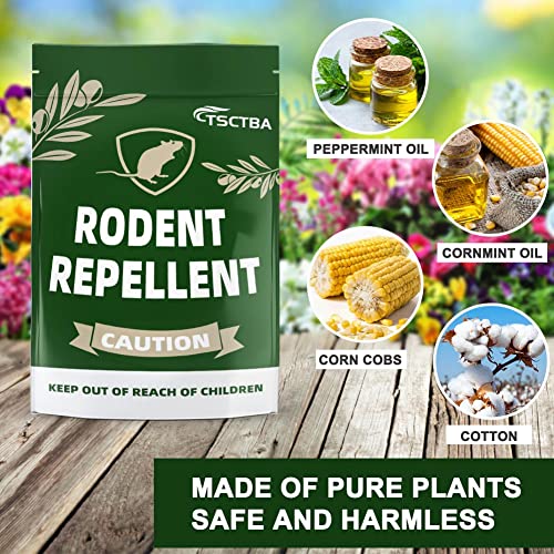 TSCTBA Rodent Repellent, Mouse Repellent, Mice Repellent for House, Peppermint to Repel Mice, Mouse and Rats, Natural Rodent Repellent Indoor and Outdoor, Effective and Long Lasting -10 Packs