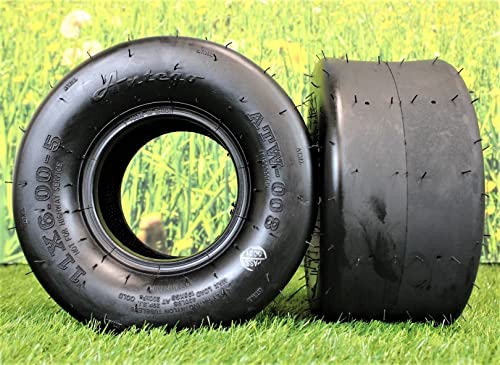 (Set of 2) 11x6.00-5 4 Ply Smooth Tread for Lawn & Garden Zero Turn Mower or Go-Kart