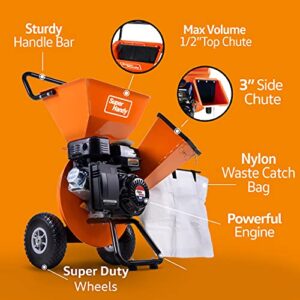 SuperHandy Wood Chipper Shredder Mulcher Ultra Heavy Duty 7HP 3 in 1 Multi-Function 3" Inch Max Capacity (Amazon Exclusive)