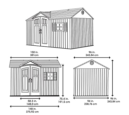 Lifetime Storage Shed 60223 12.5 x 8 Ft. Garden Building