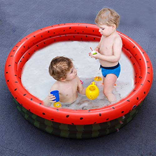 Happyyami Childrens Toys 1 Pc Inflatable Swimming Pool Outdoor Watermelon Paddling Pool for Family Kiddie Adult Children Outdoor Backyard Garden Infant Toy