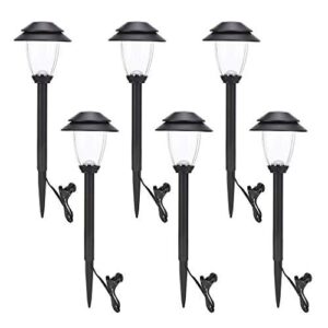 hecarim low voltage path lights, 6 pack outdoor landscaping path light, low voltage garden lights, waterproof led landscape lights for walkway, pathway, lawn, yard and driveway