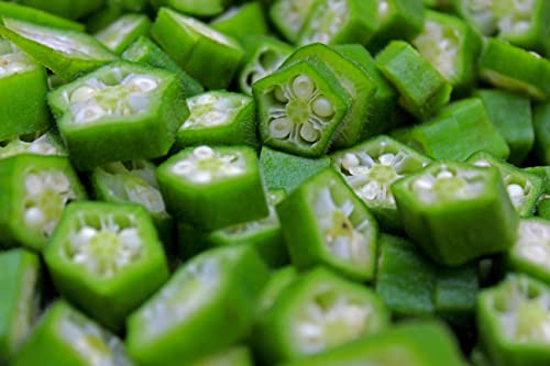 TKE Farms-Clemson Spineless Okra Seeds for Planting, 6 Grams ≈ 100 Seeds, Abelmoschus esculentus