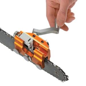 Nucucina Portable Chainsaw Chain Sharpening Jig, Hand-Crank Chain-Saw Sharpener, Deluxe Chainsaw Sharpening, Suitable for All Kinds of Chain Saws and Electric Saws, for Lumberjack & Garden Worker