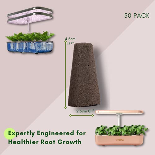 Replacement Grow Sponges 50Pack-PH Balanced Hydroponics Sponges Made of Eco-Friendly Coco Coir Growing Sponge Seed Starter Pods