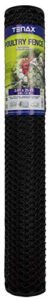 tenax 72120546 hex poultry fence, 3′ x 25′ black