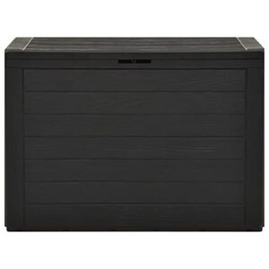 vidaXL Patio Storage Box Garden Cushion Deck Outdoor Storage Chest Storing Pillow Tool Box Blanket Indoor Interior Container Anthracite 38.7"