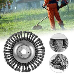 YUET 8'' Strimmer Head Garden Trimmer Wire Brush Cutter Solid Steel Wheel Weed Blade Razors Snow Plough Rope Mower Replacement for String Trimmers, Gardening Lawnmower, Moss Grass Rust Removal 8 Inch