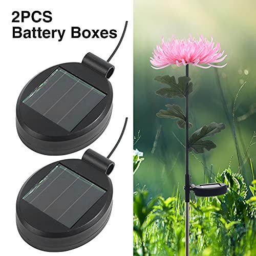 2 Pack Solar Light Replacement Top Part Panel for Outdoor Hanging Lanterns - Solar Lantern Lamp Led Replacement Top Battery Box for Garden Patio Walkway Yard(Black)