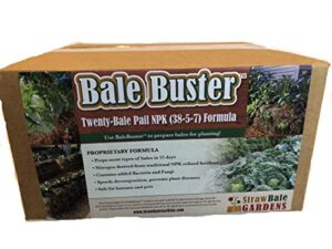 balebuster straw bale gardening twenty bale preparation kit traditional refined npk formulation 24 lbs (not organic)