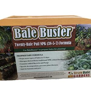 BaleBuster Straw Bale Gardening Twenty Bale Preparation kit Traditional Refined NPK Formulation 24 lbs (not Organic)