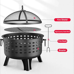 ZLXDP Multi-Function Bonfire Basin Winter Heating Outdoor Courtyard Charcoal Fire Pit Garden Household Barbecue Rack