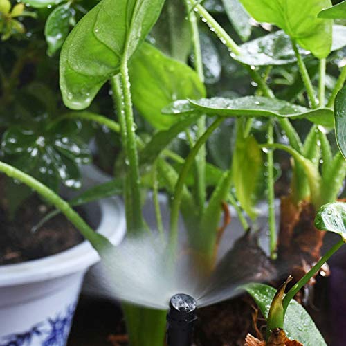 MANHONG Irrigation Dripper Garden Irrigation Flat Fan Spray Nozzle Simple Refraction Nozzle Barbed 1/4" 120-180 Degrees Sprayer 8pcs