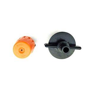 MANHONG Irrigation Dripper 5 Pcs Garden Irrigation Mist Nozzle Spray Adjustable Closable Droplets Orange Single-Head Combined with 1/2"Connector