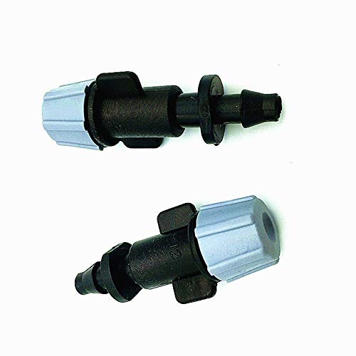 MANHONG Irrigation Dripper 10 Pcs Gray Nozzle Spray Irrigation Micro 1/4"Barbed Garden Lawn Irrigation with Single Barb Connect to 4/7mm Hose