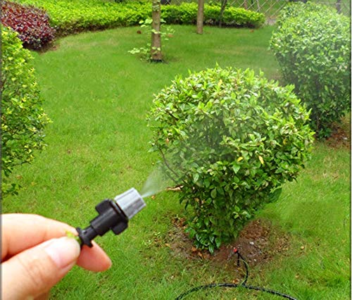 MANHONG Irrigation Dripper 10 Pcs Gray Nozzle Spray Irrigation Micro 1/4"Barbed Garden Lawn Irrigation with Single Barb Connect to 4/7mm Hose