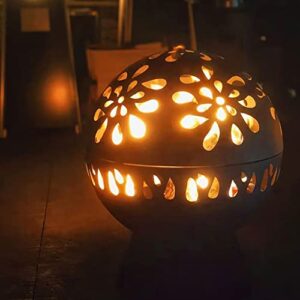 ZLXDP Winter Heating Bonfire Furnace Hollow Out Planet Stove Garden Household Fire Pit Outdoor Courtyard Firewood Stove Decoration