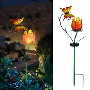 voona solar stake light tulips solar garden lights