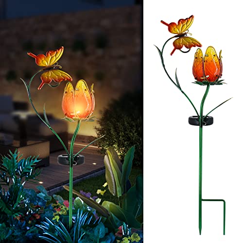 voona Solar Stake Light Tulips Solar Garden Lights