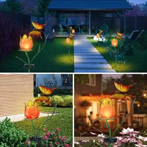 voona Solar Stake Light Tulips Solar Garden Lights