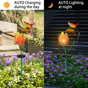 voona Solar Stake Light Tulips Solar Garden Lights