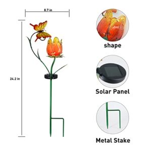 voona Solar Stake Light Tulips Solar Garden Lights