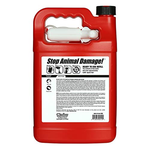 Messina Wildlife Squirrel Stopper - Effective, Food Grade Ingredients; Squirrels and Chipmunks; Ready to Use, 1 Gallon Liquid Refill Bottle