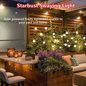 Spogie 40LED Solar Lights Outdoor Waterproof, 4 Packs Solar Powered Firefly Lights, Solar Lights Outdoor Decorative, Outdoor Branch Light for Pathway Yard Patio, White Elephant Gifts