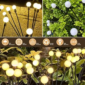 XIILSIE 4Pcs Floating Pool Lights + New Upgraded 4 Pack 8 LED Solar Garden Lights