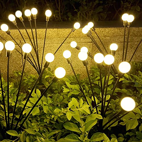 XIILSIE 4Pcs Floating Pool Lights + New Upgraded 4 Pack 8 LED Solar Garden Lights