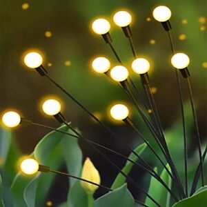 youleshu solar firefly lamp, garden lawn firefly lamp, outdoor waterproof solar lamp, wind swaying lamp, solar garden light, patio, path, lawn decoration（4 pack warm light）