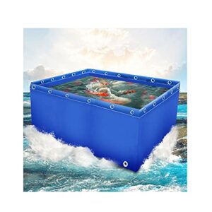 pool above ground canvas fish pond, portable water storage tank foldable, fish pond reservoir, aquaculture pool, fish pool for breeding koi for garden lrrigation, water storage ( color : blue , size :