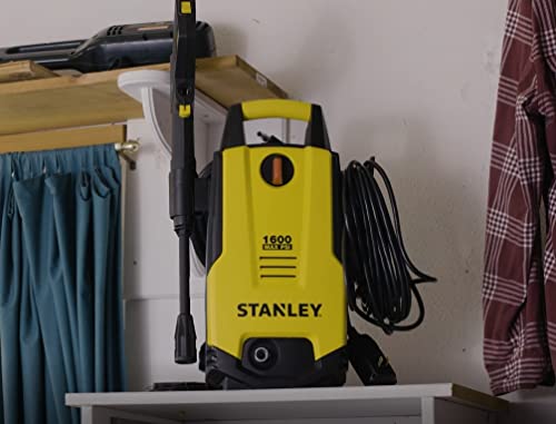 Stanley SHP1600 SHP Electric Pressure Washer 1600 Max PSI, 1.3 GPM, Comes with Vari Nozzle, Wand, Spray Gun, 20' Hose and Foam Cannon